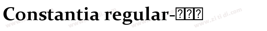 Constantia regular字体转换